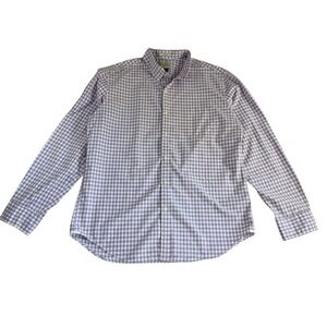 J.Crew Mens XL Purple Gingham Check Button Down Shirt 100% Cotton Classic Fit